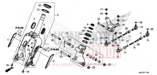FRONT FORK GL1800BDL de 2020